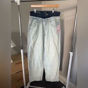 NEW Wild Fable Light Denim Mid-Rise 90s Relaxed Straight Jeans Size 8